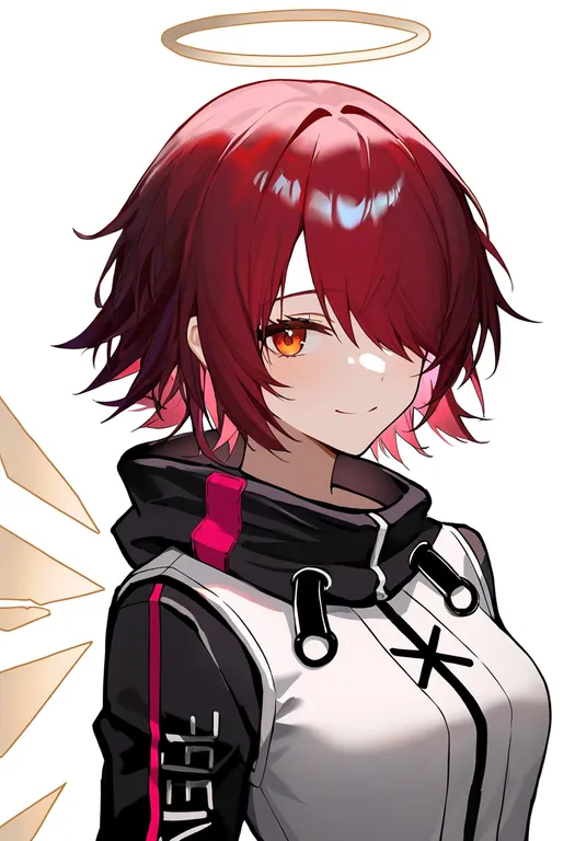 masterpiece, best quality, newest, absurdres, highres, safe, exusiai_(arknights), arknights, solo, upper_body… — by k3scat, made with ComfyUI