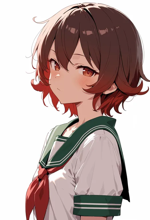 masterpiece, best quality, score_7, safe, mutsuki (kancolle), solo, upper body, simple background — by k3scat, made with ComfyUI
