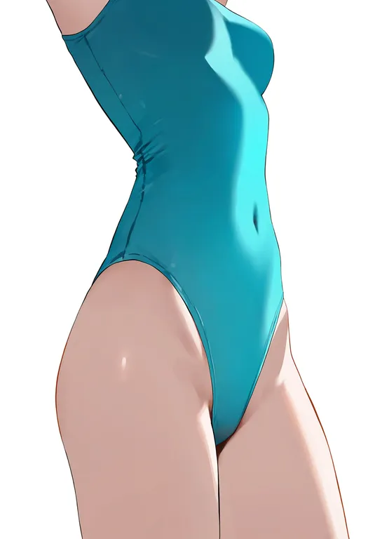 masterpiece, best quality, newest, absurdres, highres, safe, aqua_leotard, 1girl, solo, simple_background — by k3scat, made with ComfyUI
