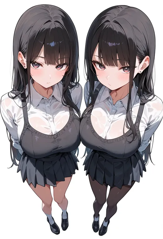 masterpiece, best quality, score_7, safe, twins — by k3scat, made with ComfyUI