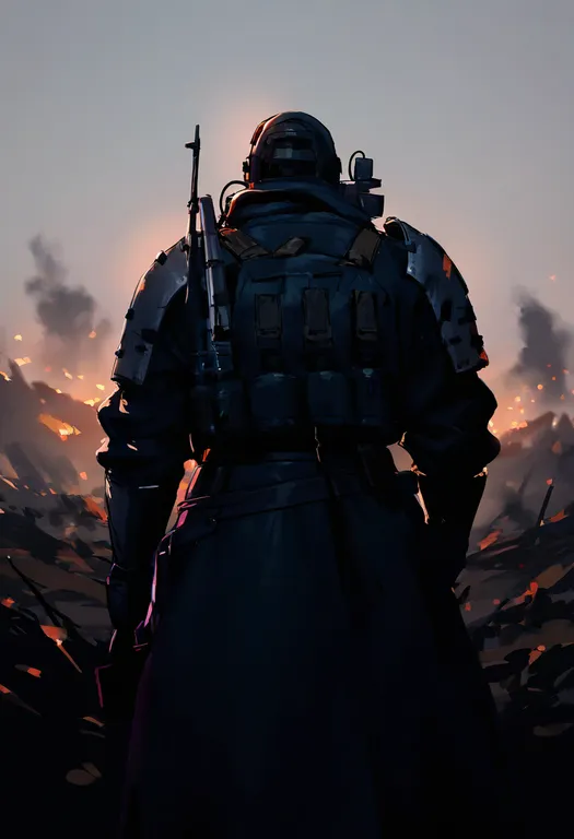 masterpiece, best quality, newest, absurdres, highres, safe, battlefield_(series), solo, simple_background — by k3scat, made with ComfyUI