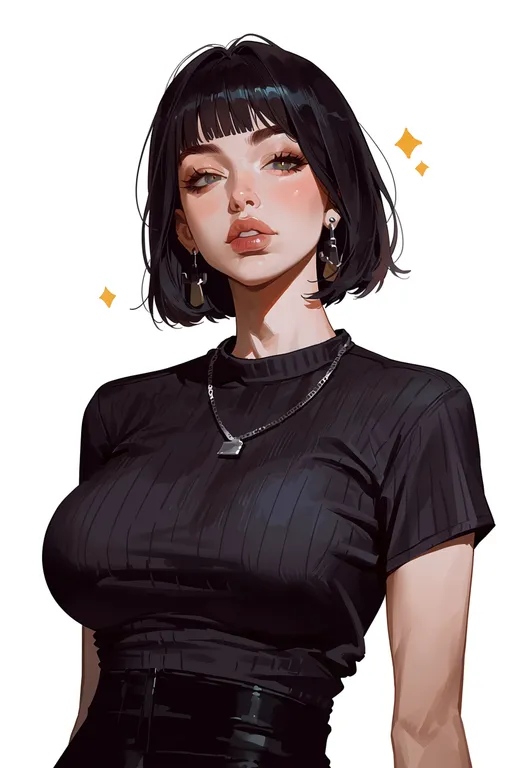 masterpiece, best quality, score_7, safe, tama (jojo), solo, upper body, simple background — by k3scat, made with ComfyUI