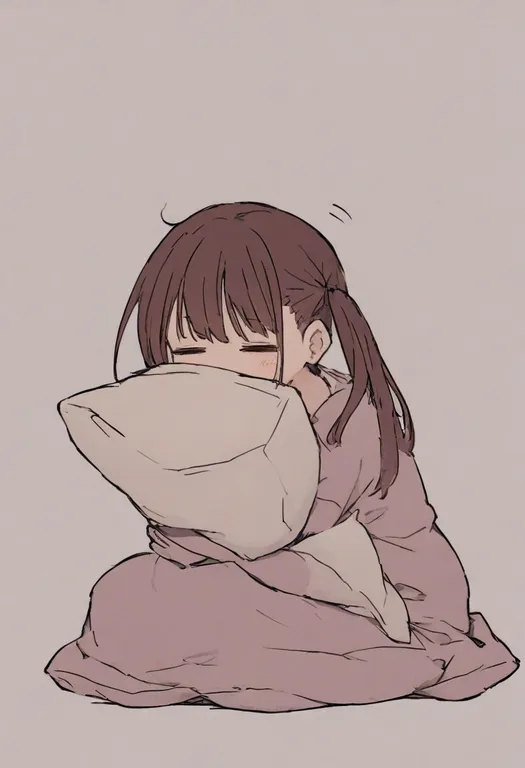 masterpiece, best quality, general, pillow hug, 1girl, solo, simple background — by k3scat, made with ComfyUI