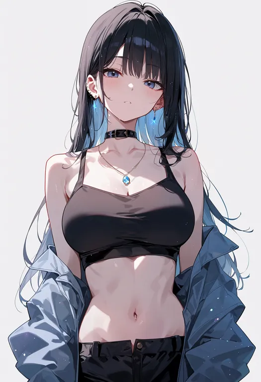 masterpiece, best quality, score_7, safe, light particles, 1girl, solo, simple background — by k3scat, made with ComfyUI