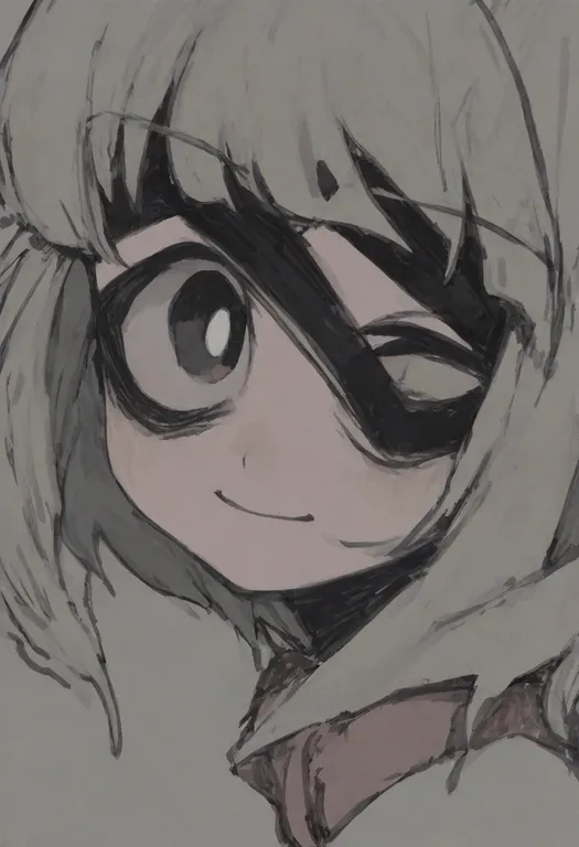 masterpiece, best quality, general, white pupils, 1girl, solo, portrait, simple background — by k3scat, made with ComfyUI