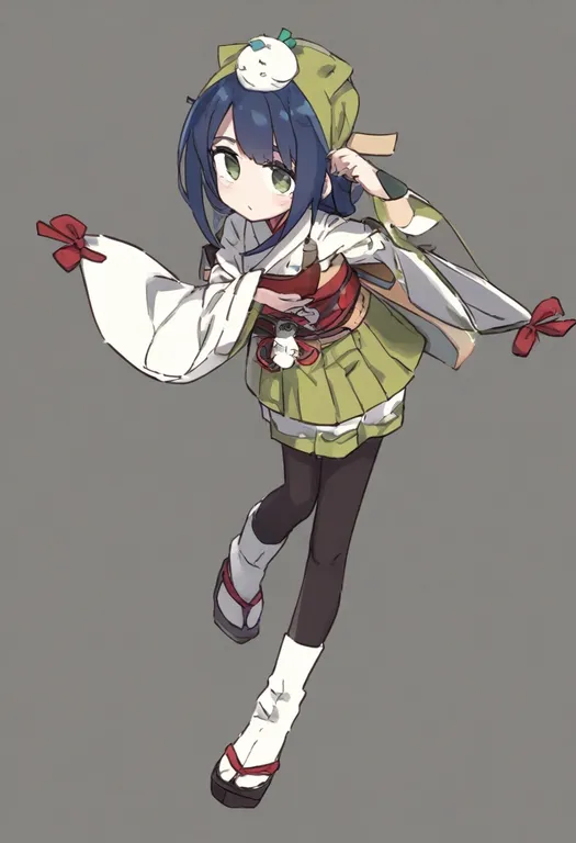 masterpiece, best quality, general, japanese clothes, 1girl, solo, full body, simple background — by k3scat, made with ComfyUI