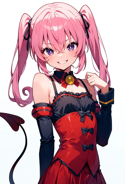 masterpiece, best quality, score_7, safe, nana asta deviluke, solo, upper body, simple background — by k3scat, made with ComfyUI