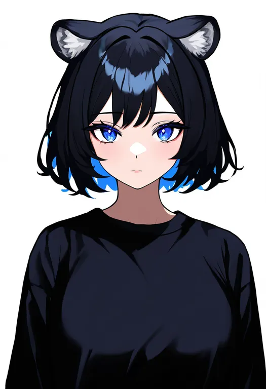 masterpiece, best quality, newest, absurdres, highres, safe, leopard_ears, 1girl, solo, simple_background — by k3scat, made with ComfyUI