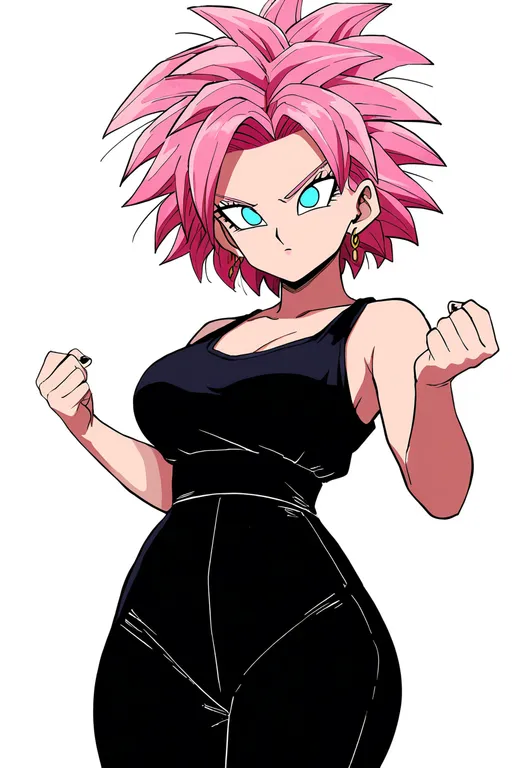 masterpiece, best quality, newest, absurdres, highres, safe, saiyan, 1girl, solo, simple_background — by k3scat, made with ComfyUI