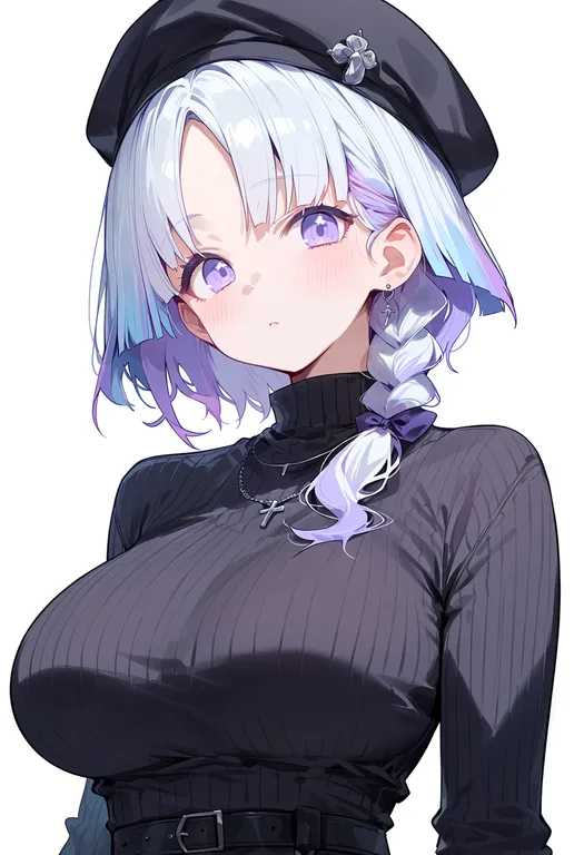 masterpiece, best quality, score_7, safe, ayatsuno yuni, solo, upper body, simple background — by k3scat, made with ComfyUI