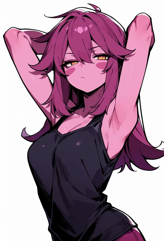 masterpiece, best quality, score_7, safe, susie (dark world) (deltarune), deltarune, solo, upper body, simple background — by k3scat, made with ComfyUI