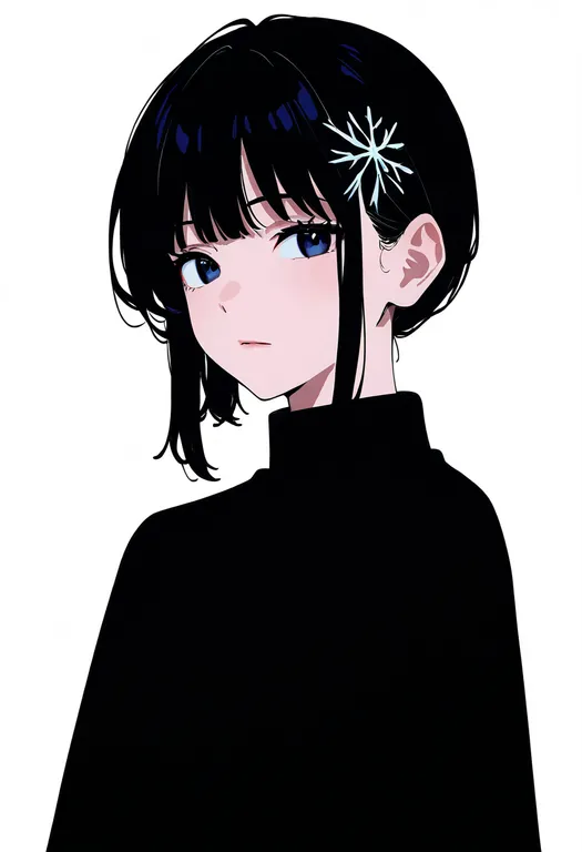 masterpiece, best quality, newest, absurdres, highres, safe, alternate_hair_ornament, 1girl, solo, simple_background — by k3scat, made with ComfyUI