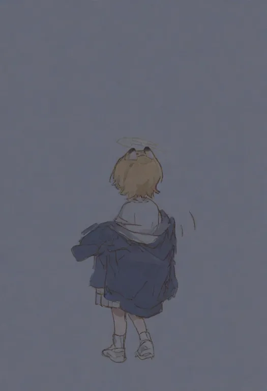 masterpiece, best quality, general, unworn jacket, 1girl, solo, simple background — by k3scat, made with ComfyUI