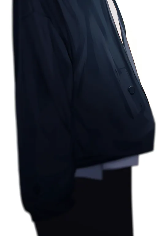 masterpiece, best quality, newest, absurdres, highres, safe, jacket_pull, 1girl, solo, simple_background — by k3scat, made with ComfyUI