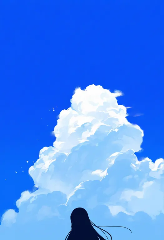 masterpiece, best quality, newest, absurdres, highres, safe, cumulonimbus_cloud, 1girl, solo, simple_background — by k3scat, made with ComfyUI