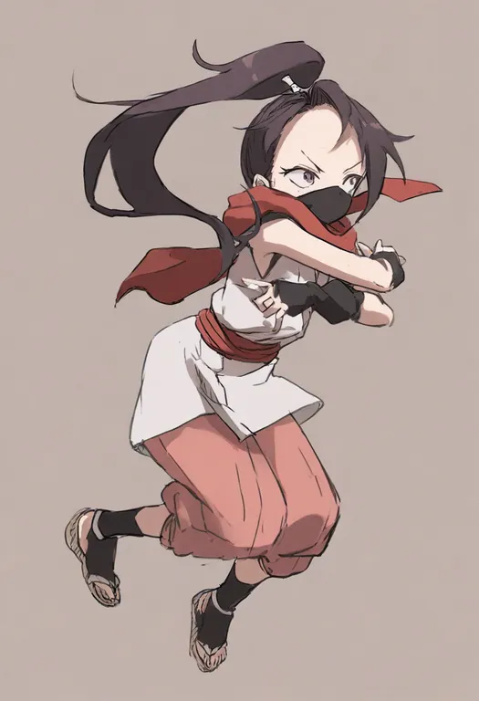 masterpiece, best quality, general, kunoichi tsubaki no mune no uchi, solo, simple background — by k3scat, made with ComfyUI