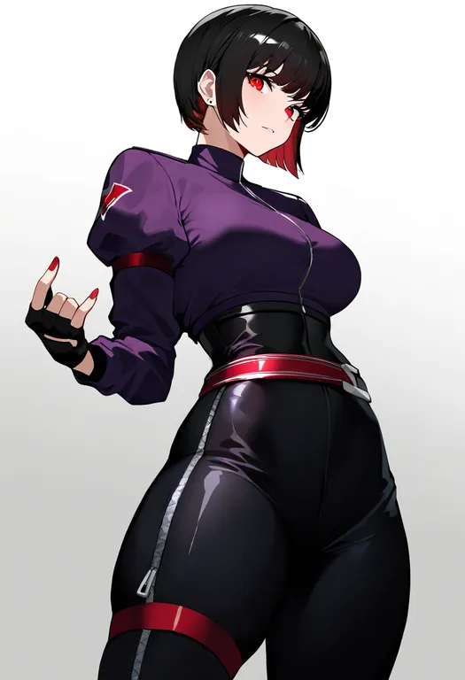 masterpiece, best quality, newest, absurdres, highres, safe, the_king_of_fighters_neowave, solo, simple_background — by k3scat, made with ComfyUI