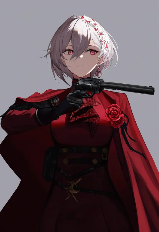 masterpiece, best quality, newest, absurdres, highres, safe, guns_n'_roses, solo, simple_background — by k3scat, made with ComfyUI