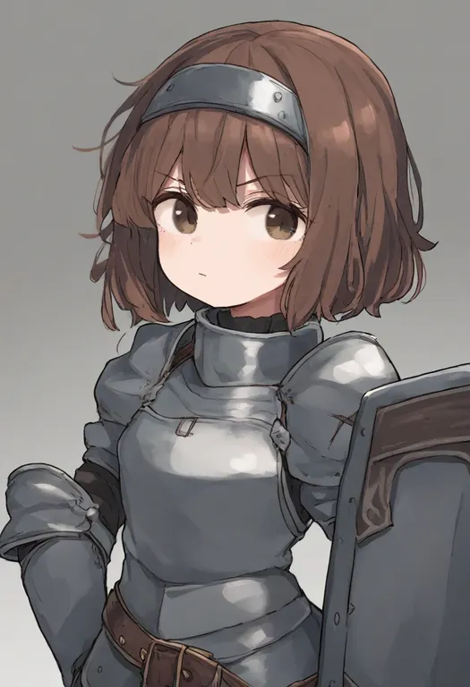 masterpiece, best quality, general, shield, 1girl, solo, simple background — by k3scat, made with ComfyUI
