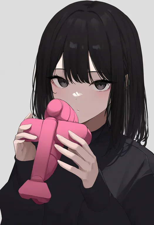 masterpiece, best quality, newest, absurdres, highres, safe, toy, 1girl, solo, simple_background — by k3scat, made with ComfyUI