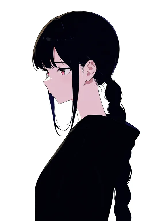 masterpiece, best quality, newest, absurdres, highres, safe, ponytail_with_braided_base, 1girl, solo, simple_background — by k3scat, made with ComfyUI
