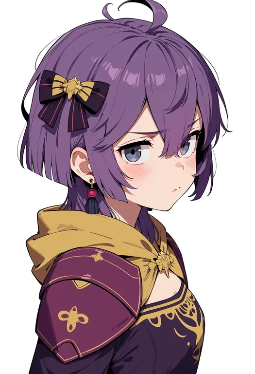 masterpiece, best quality, score_7, safe, bernadetta von varley, solo, upper body, simple background — by k3scat, made with ComfyUI