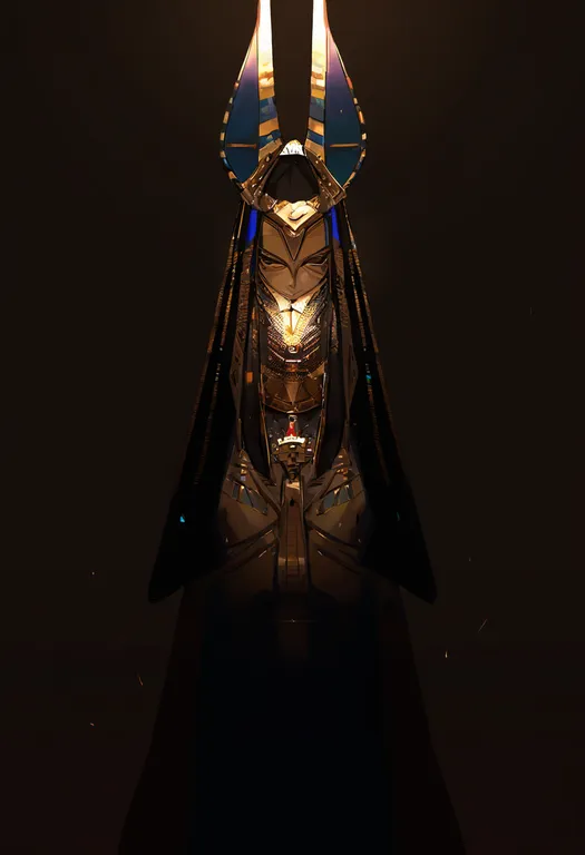masterpiece, best quality, newest, absurdres, highres, safe, egyptian_mythology, solo, simple_background — by k3scat, made with ComfyUI