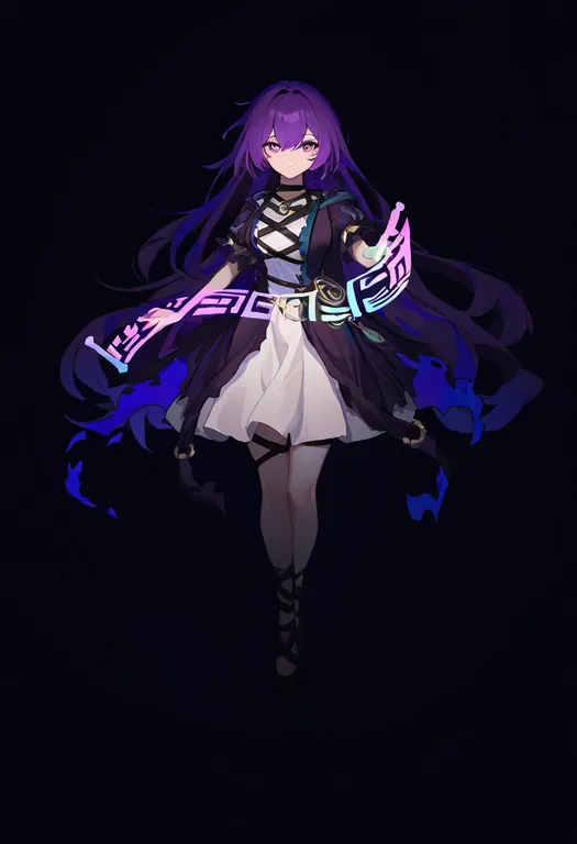 masterpiece, best quality, newest, absurdres, highres, safe, sorcerer's_sutra_scroll, 1girl, solo, simple_background — by k3scat, made with ComfyUI