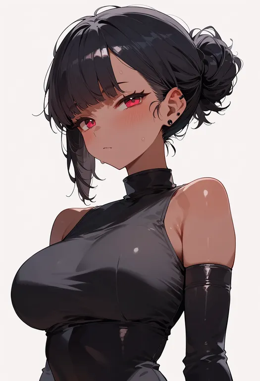 masterpiece, best quality, score_7, safe, blackberry (fruit), 1girl, solo, upper body, simple background — by k3scat, made with ComfyUI